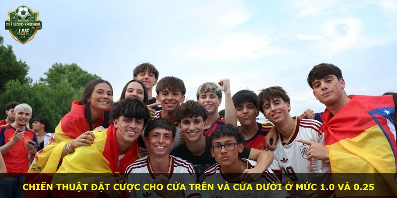 Chiến thuật đặt cược cho cửa trên và cửa dưới ở mức 1.0 và 0.25