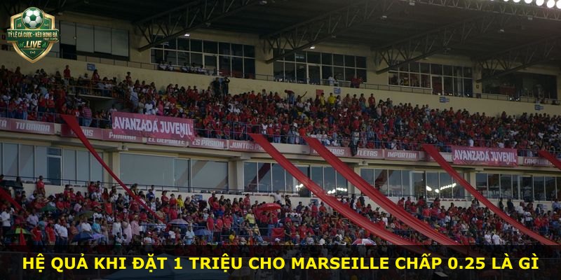 Hệ quả khi đặt 1 triệu cho Marseille chấp 0.25 là gì